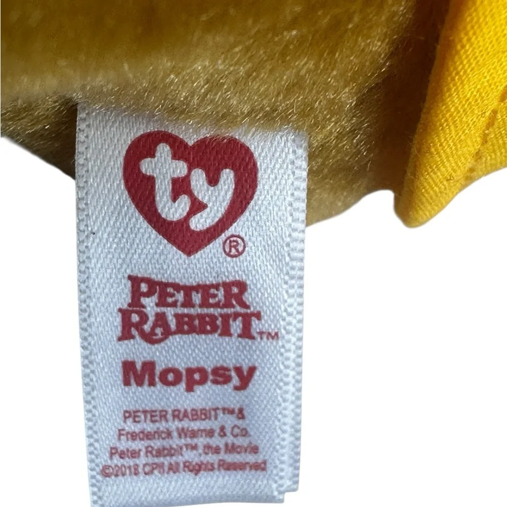 Ty Beannie Babies Peter Rabbit “Mopsy” Set of 2 2018 Movie Edition with tags